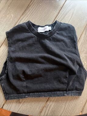 TALENTLESS Black Cropped Tank Top for Kids